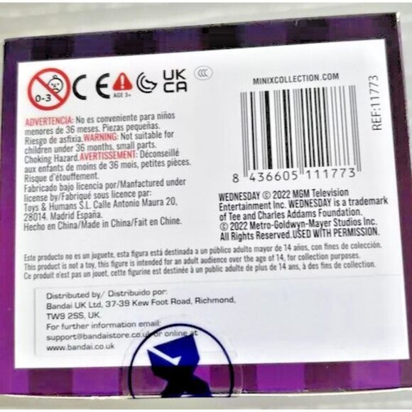 NIB WEDNESDAY Addams Family Vinyl Minix Collectable Figurine TV Series 113 - Picture 7 of 13